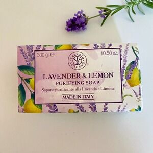 Erbario Tuscano Lavander & Lemon Purifying Soap Made In Italy 10.50 Oz/Gift